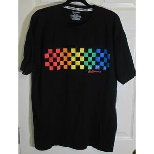 2019 LEGOLAND California Rainbow Checkerboard Graphic Tee Black XXL